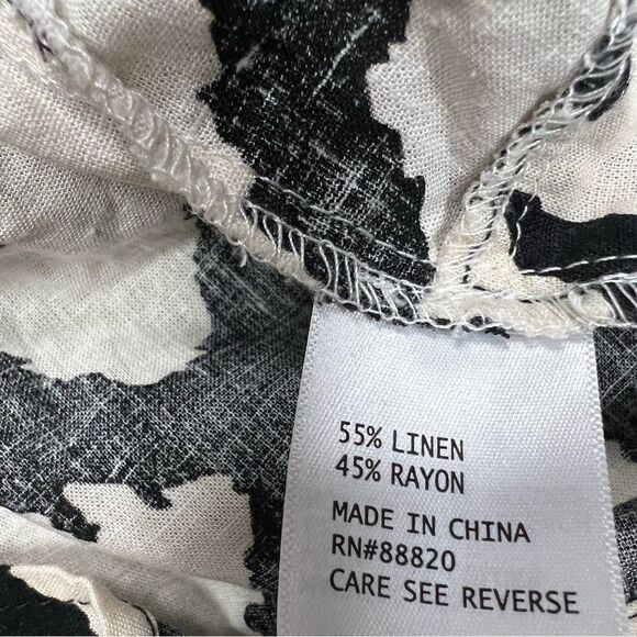 Rachel Zoe linen long sleeve blend tie front Sz M - Picture 7 of 7